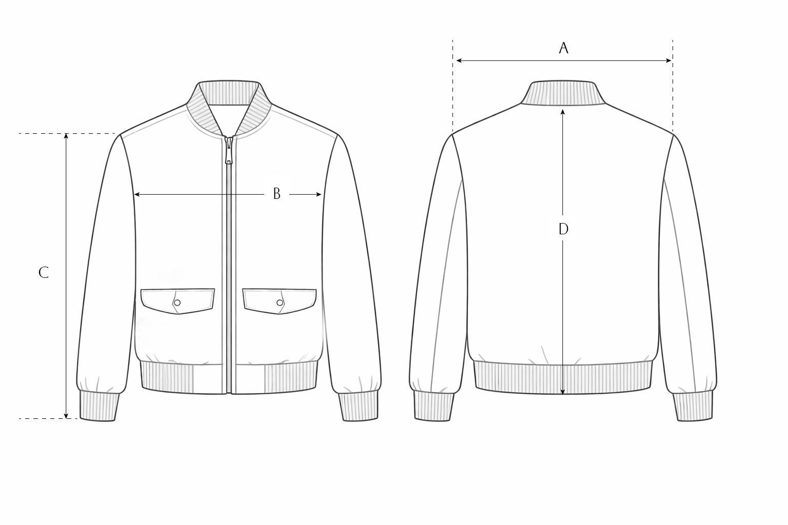 Product measurements diagram